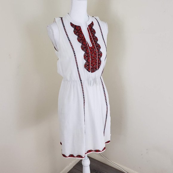 Madewell Boho Embroidered Tunic Dress White Size 0 - Picture 3 of 11